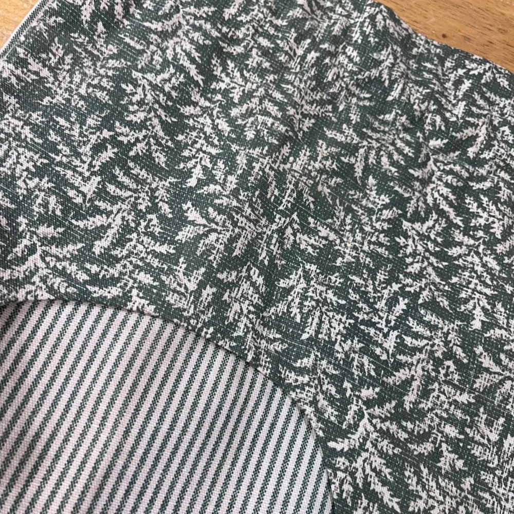 Waverly‎ Classics Green Fern Striped Scalloped Valance Farmhouse Vtg  54x14